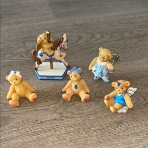 Set of 5 September/ Sapphire birth stone Cherished Teddies